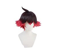 Gueira Wig Anime PROMARE Mad Burnish Cosplay Wig Black Red Synthetic Heat Resistant Hair Halloween Gueira Cosplay