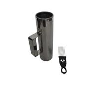Güiro con Rascador Tradicional, 3 × 10 Cm | Acero Inoxidable, Tradicional, Rascador Percusión con Mango, para Ensayos