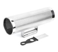 Güiros Acero Inoxidable 4x12in Instrumento Guiro Shaker Instrumento de percusión Orff de aluminio + Raspador Ayudas para la enseñanza de la música