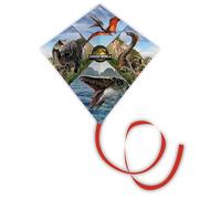 Günther Flugspiele 1165 - Cometa monohilo y Deportiva Jurassic World, Aprox. 78 x 78 cm, Cometa 2 en 1, Vela de poliéster Resistente, Juguete de Exterior con Dinosaurios para niños a Partir de 6 años