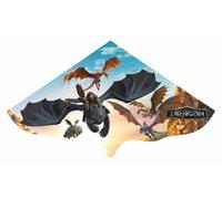 Günther Flugspiele 1212 - Cometa monohilo Dragons, Aprox. 115 x 63 cm, Cometa Infantil de Robusta lámina de PE, Incluye Mango y Cuerda, Juguete de Exterior para niños a Partir de 4 años
