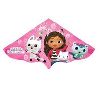 Günther Flugspiele 1213 - Cometa monohilo Gabbys Dollhouse, Aprox. 115 x 63 cm, Cometa Infantil de Robusta lámina de PE, Incl. asa y Cuerda, Juguete de Exterior para niños a Partir de 4 años