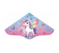 Günther Flugspiele 1290 - Cometa de una Sola línea Rosalie, Aprox. 98 x 53 cm, Cometa Infantil de Resistente lámina de PE, para niños a Partir de 4 años, Incluye asa y Cuerda
