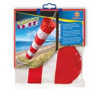 Günther Flugspiele 1311 - Manga de Viento Windsock Red White, Aprox. 60 x 12 cm, Manga de Viento de poliéster, decoración para jardín, terraza y balcón, Resistente a la Intemperie y a la luz