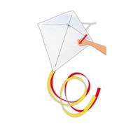 Günther Flugspiele 30120 - Cometa monohilo Paint Your Kite, 4 Piezas, Cada una de Aprox. 69 x 69 cm, Cometa Infantil para Pintar, Juguete de Exterior para niños a Partir de 4 años