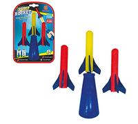 GÜNTHER FLUGSPIELE Paul 1557 Mini HandPump Rocket - Juego de Cohetes Mano (Incluye 3 espumas Espuma), diseño Volando hasta 10 Metros, para niños a Partir 4 años, Multicolor