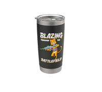 Guepardo con arma láser - Laser Tag Vaso térmico de acero inoxidable de doble pared