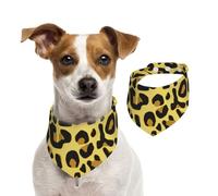 Guepardo Leopardo Amarillo,Pañuelos de algodón para Perros, Bufandas Ajustables para Mascotas,L