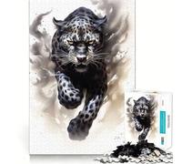 Guepardo Negro Corriendo, 1000 Piezas, Rompecabezas para Adultos, Juguete Inteligente, Actividad en casa, Corte Suave, Sorpresa navideña (38x26cm)