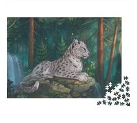 Guepardo Puzzle De 1000, Leopardo de Las Nieves DIY, Juguete EduGatoivo, Decoración del Hogar, Rompecabezas para Adultos, A Partir De 14 Años 1000pcs (75x50cm)