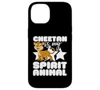 Guepardos Divertidos de Dibujos Animados Kawaii de Cheetah Is My Spirit Animal Carcasa para iPhone 14