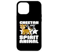 Guepardos Divertidos de Dibujos Animados Kawaii de Cheetah Is My Spirit Animal Carcasa para iPhone 12 Pro MAX