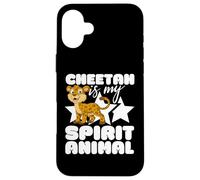 Guepardos Divertidos de Dibujos Animados Kawaii de Cheetah Is My Spirit Animal Carcasa para iPhone 16 Plus