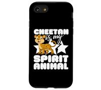 Guepardos Divertidos de Dibujos Animados Kawaii de Cheetah Is My Spirit Animal Carcasa para iPhone SE (2020) / 7/8