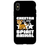 Guepardos Divertidos de Dibujos Animados Kawaii de Cheetah Is My Spirit Animal Carcasa para iPhone X/XS