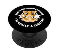 Guepardos Este es mi Disfraz Humano, Soy Realmente un Guepardo PopSockets PopGrip Adhesivo