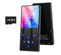 Gueray 128GB Reproductor de MP3 con Bluetooth 5.0 Reproductor de música Digital portátil con Sonido HiFi Altavoz Incorporado Soporte Radio FM Grabadora de Voz Tarjeta TF