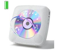 Gueray Reproductor de CD Portátil Bluetooth 1800mah Reproductores de CD Adecuado para Reproductores de CD Domésticos con Altavoces Dobles, Radio FM, Remoto, Puerto de Auriculares USB AUX