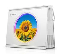 Gueray Reproductor de CD Portátil con Luz Bluetooth 5.3 Altavoz HiFi Batería Recargable de 4000mAh Diseño Librero Indicador de Nivel de Batería Regalo Original para Mujeres y Hombres Decoración