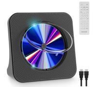 Gueray Reproductor de DVD para TV Bluetooth Reproductor de DVD/CD de Sobremesa para el Hogar con Altavoces Radio FM con Reproductor de CD de Tarjetas USB Incluye Mando a Distancia Cable HDMI