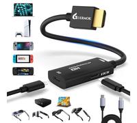 Guermok AR Glasses HDMI a USB-C, Convertidor AR 4K@60Hz 5ft Play & Charge con CC 5V, para XREAL One/Air 2 Pro/RayNeo/Rokid, Steam, Switch 2/1, PS5/4, Monitores, Negro