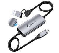 Guermok Tarjeta de Captura de vídeo USB3.0, PD 100 W Fast Charge 1080P 60FPS USB C a USB-A/C, Dispositivos de Captura USBC para MacOS PC VR Switch, Steam, Phone Pad, Streaming de Juegos en Vivo
