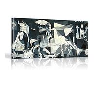 Guernica de Picasso Reproducciones de pinturas en lienzo Famosas XXL Impresiones de arte de pared Cuadros de Picasso Decoración de pared para el hogar 76x183cm (30x72in) Con marco