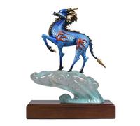 GUERNSEY Adorno de Estatua de Atracción de Riqueza Adornos de Unicornio Cristal latón, Vitrina for vinos, decoración Escritorio for Oficina, artesanías Puro Decoración de Riqueza