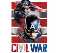 Guerra Civil de Capitán América Split, Impresiones de Lienzo, 60 x 80 cm, Multicolor
