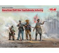 Guerra Civil Estadounidense Figura Soldado Confederado 1:35 Kit Modelo Icm