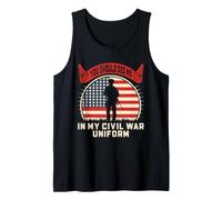 Guerra Civil Uniforme Historia Buff Reenactor Humor Cita Diseño Camiseta sin Mangas