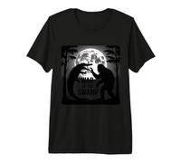 Guerra En El Pantano Cocodrilo Boop El Fuego Respirando Bigfoot Camiseta Premium