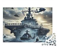 Guerra Naval Rompecabezas 1000 Piezas Cartón Grueso para Adultos Noche Familiar para Relajarse Oferta 70x50cm/1000pcs