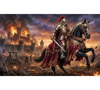 Guerras de Caballeros Medievales Puzzle 1000 Piezas Adultos Y Niños,Desafío,14 Años+,Deco Pared,Rompecabezas,Premium,Cartón,Regalo Ideal,Anti-estrés,Relax,Reto,Educativo 38x26cm