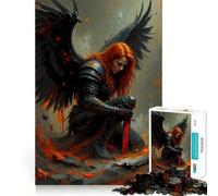 Guerrero Alado con Espada,Rompecabezas para Adultos de 1000 Piezas,Juego para estimular la Mente,diseño Ajustado sin Huecos,Regalo de cumpleaños,Juguete para ejercitar la Mente (38x52cm)