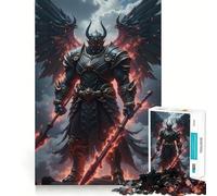 Guerrero Alado con lanzas,Rompecabezas para Adultos de 1000 Piezas,Juego de concentración Mental, Corte láser,Actividad Nocturna Divertida para Toda la Familia (50x75cm)