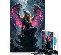Guerrero Alado en el Bosque Rompecabezas para Adultos 1000 Piezas Juego para Estimular la Mente Corte Láser Actividad Relajante para Grupos en Interiores (38x52cm)