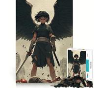 Guerrero Alado en Ruinas,Rompecabezas de 1000 Piezas para Adultos Diversión y Entrenamiento Mental Corte de precisión Bordes Lisos Actividad Absorbente para Noches tranquilas (50x75cm)