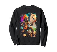 Guerrero Aztec Skull Warrior Mexicans Souvenir Mexico Mayan Sudadera