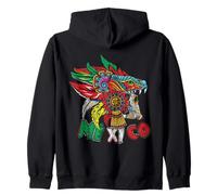 Guerrero Aztec Warrior Mexicans Souvenir Mexico Aztec Skull Sudadera con Capucha