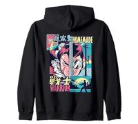 Guerrero casero - Retro Manga Samurai Estética Sudadera con Capucha