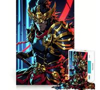 Guerrero con Armadura Dorada Rompecabezas para Adultos 1000 Piezas Juego Mental Regalo Troquelado de Alta precisión Actividad Relajante para Grupos en Interiores (38x26cm)
