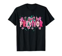 Guerrero de concientización sobre el cáncer de mama con cinta rosa I Am A Previvor Camiseta