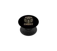 Guerrero de Cristo Fe sobre el Miedo Soldado Cristiano PopSockets PopGrip Adhesivo