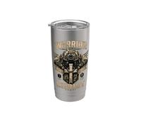 Guerrero de Cristo Fe Sobre el Miedo Soldado Cristiano Vaso térmico de acero inoxidable de doble pared