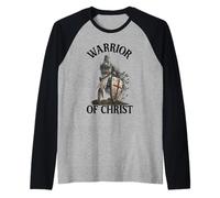 Guerrero de Cristo | Templario católico cristiano Camiseta Manga Raglan
