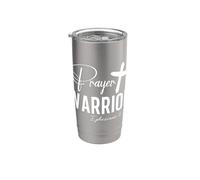 Guerrero de Oración Efesios 6:18 Fuerza y Fe Vaso térmico de acero inoxidable de doble pared