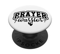 Guerrero de oración Jesucristo Dios Cristiano Cruz Hombres y Mujeres PopSockets PopGrip Adhesivo