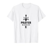 Guerrero de Oración Religiosa para Hombres | Fuerza Espiritual Camiseta, Hombre, Blanco, XXL