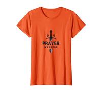 Guerrero de Oración Religiosa para Hombres | Fuerza Espiritual Camiseta, Mujer, Naranja, XXL